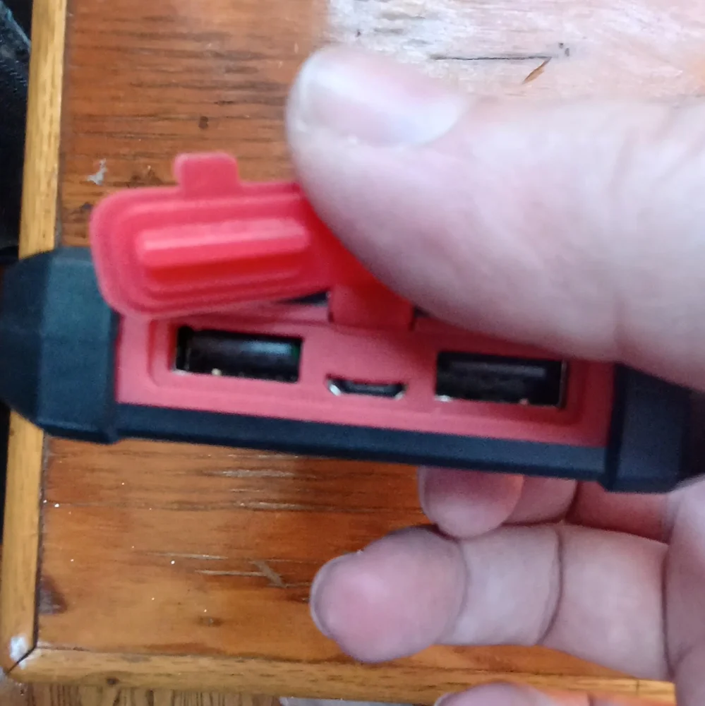 Solar powered phone charger w/ dual USB ports